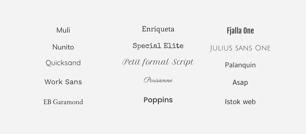 Websitemaker nieuwe Google fonts